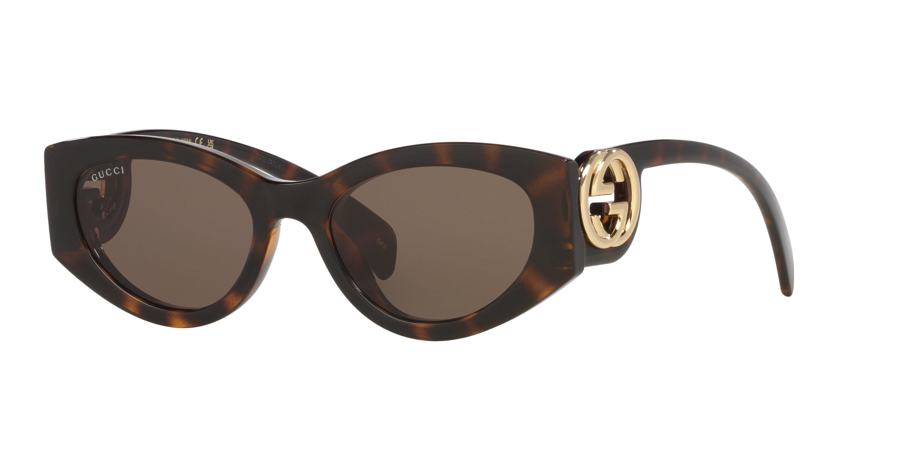 Gucci GG1691S M (54 - 19) with Brown lenses and Tortoise frame