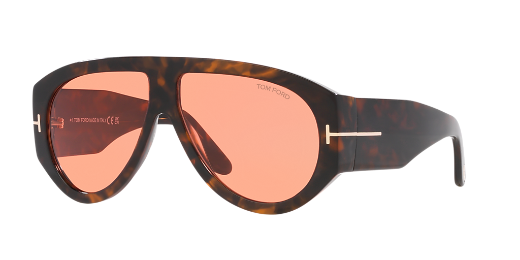 Tom Ford FT1044 XXL (60 - 12) with Red lenses and Brown frame