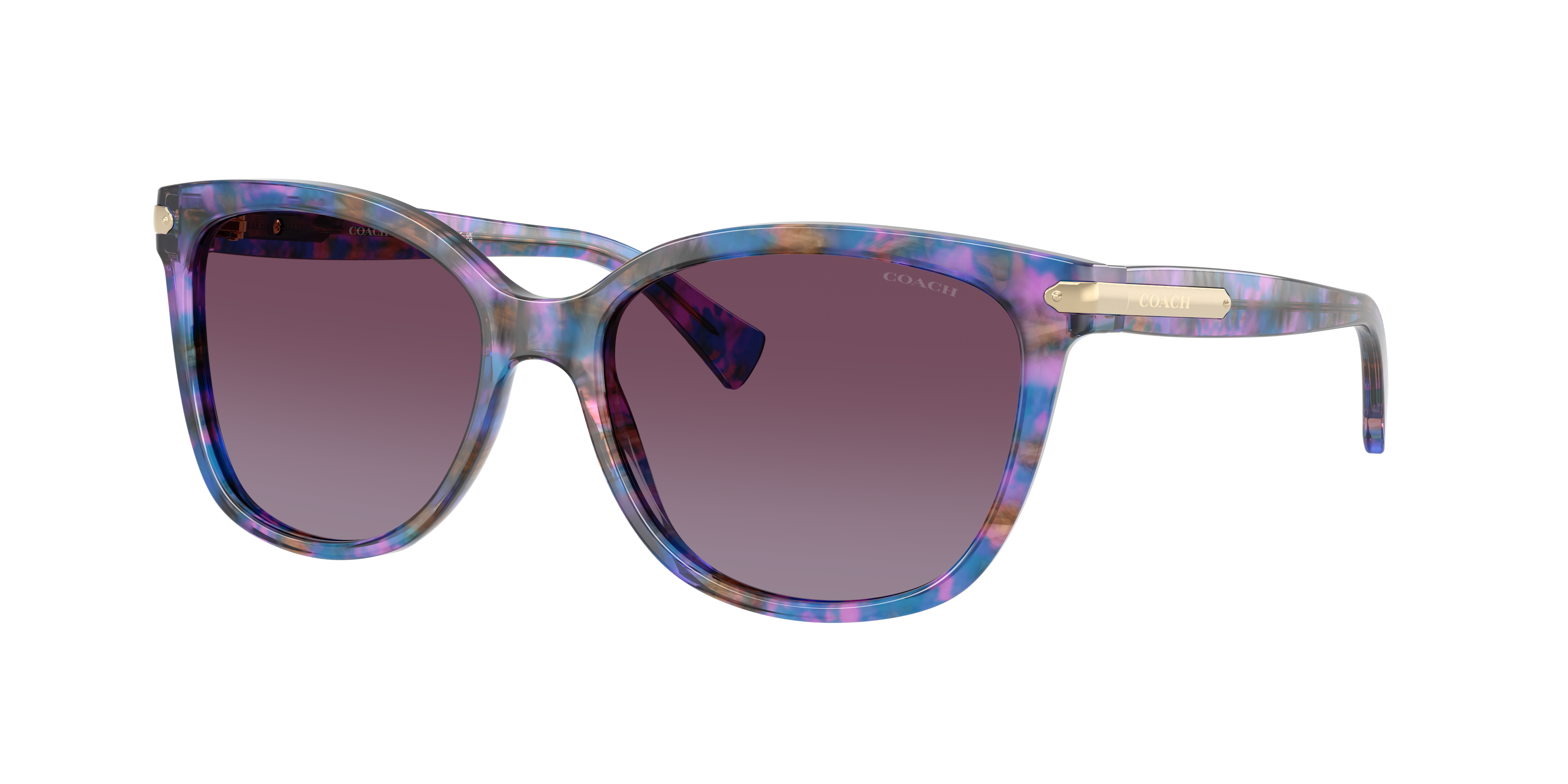 Coach Woman Sunglass L109 -  Frame color: Purple Confetti Tortoise, Lens color: Purple Gradient