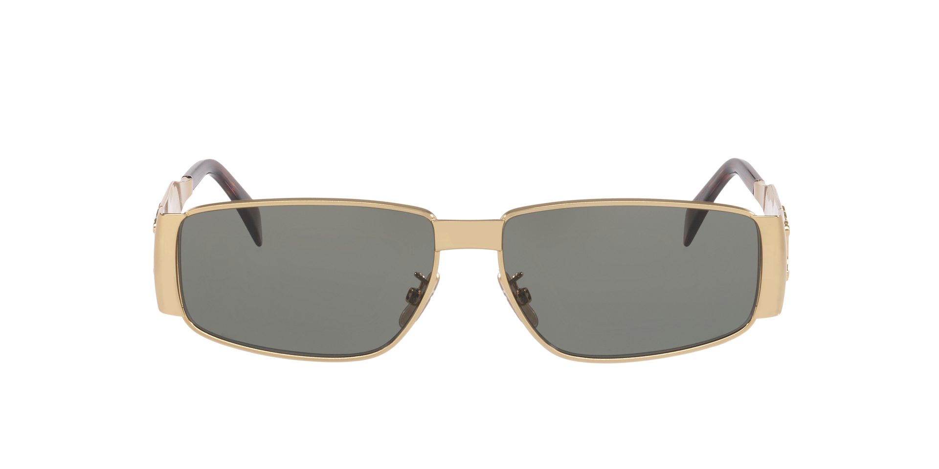 Celine Metal Triomphe CL40325U M (59 - 14) with Green lenses and