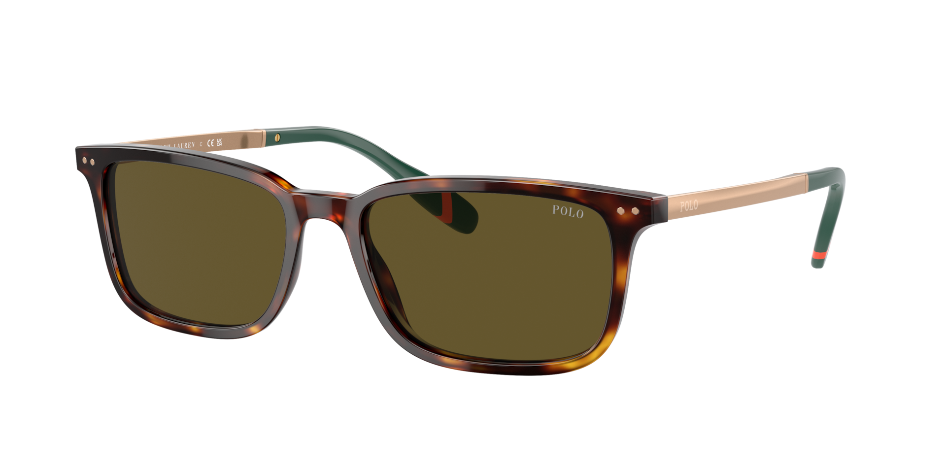 Polo Ralph Lauren Man Sunglass PH4212 -  Frame color: Shiny Brown Tortoise, Lens color: Olive Green