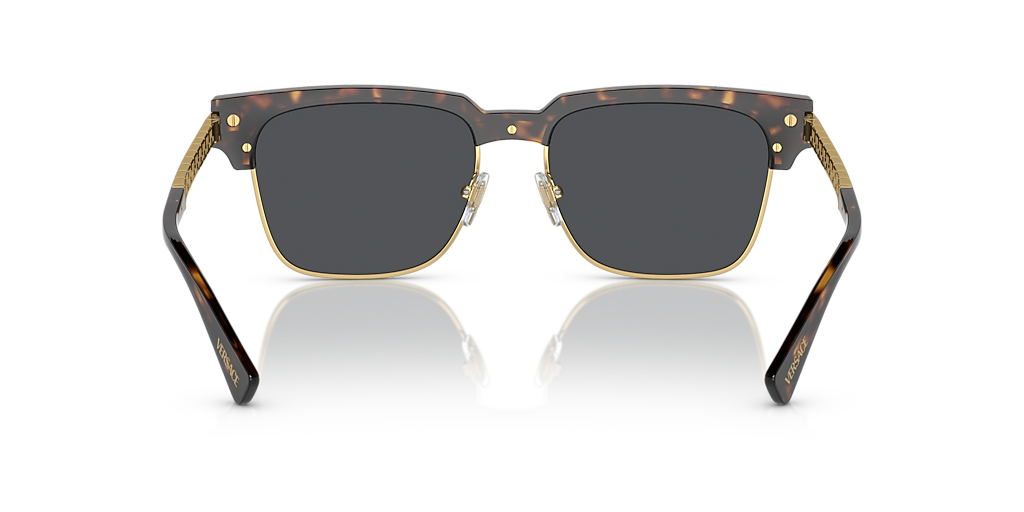 Versace VE4447 XXL (55 - 17) com Lentes Cinza e Armação Tartaruga