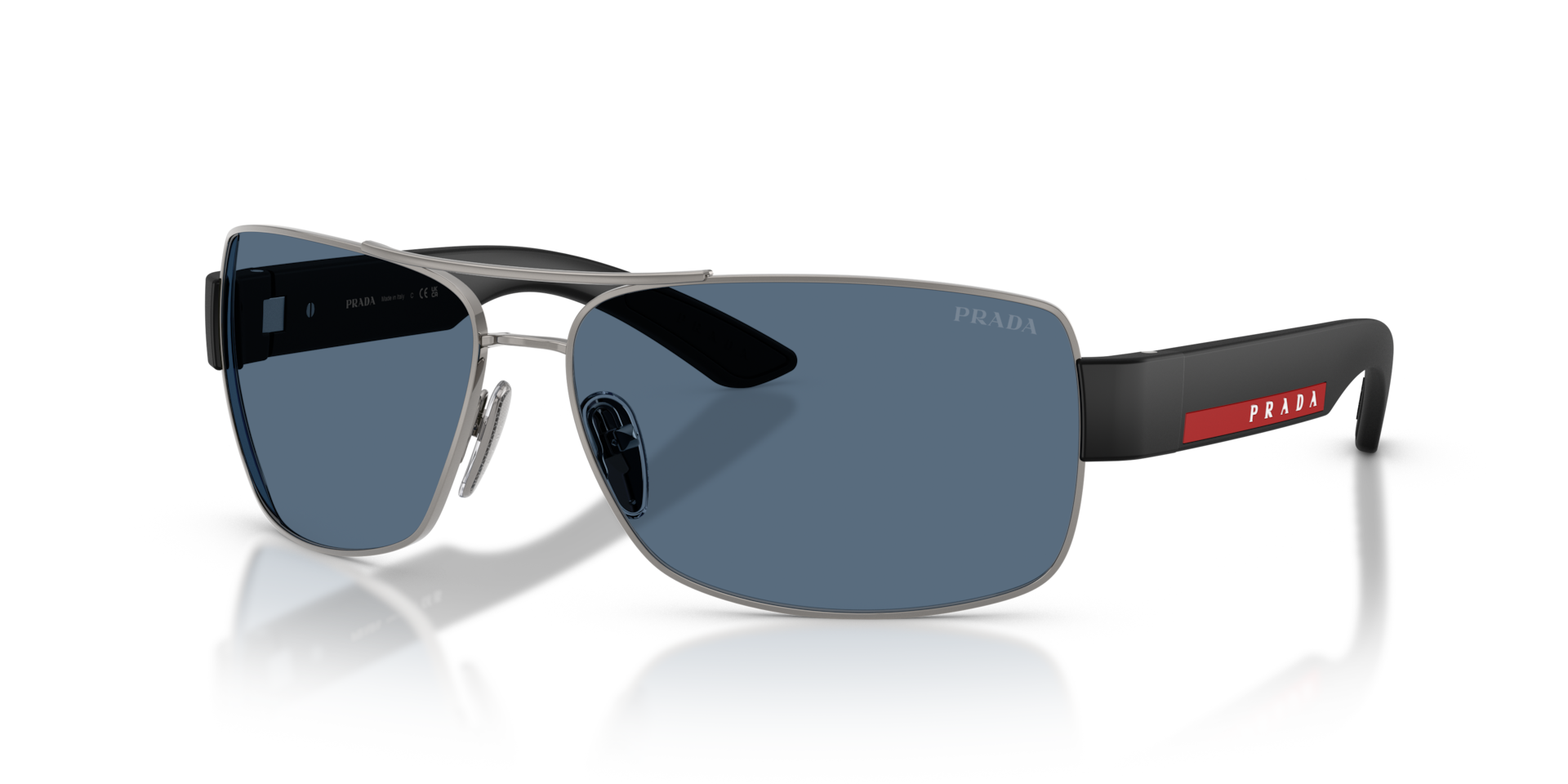 Prada Linea Rossa PS B52S XXL (65 - 14) with Blue lenses and Grey