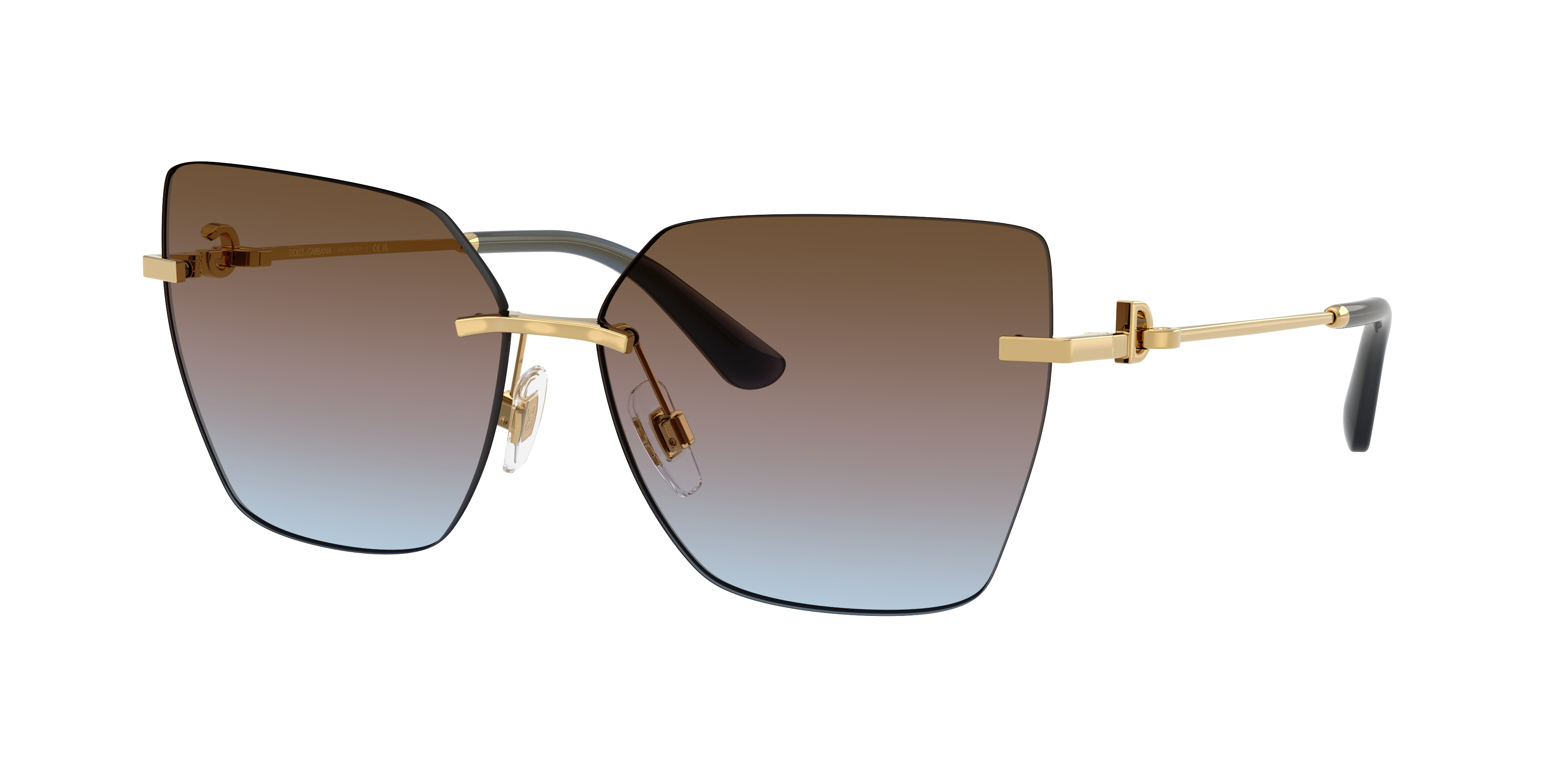 Dolce&Gabbana DG2321 XL (62 - 14) with Blue lenses and Gold frame