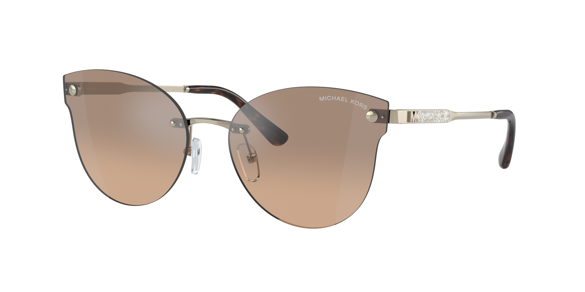 Michael Kors Femme Sunglass MK1130B Astoria - Couleur du Monture: Doré clair, Couleur de Lentille: Argent Kaki Flash Dégradé