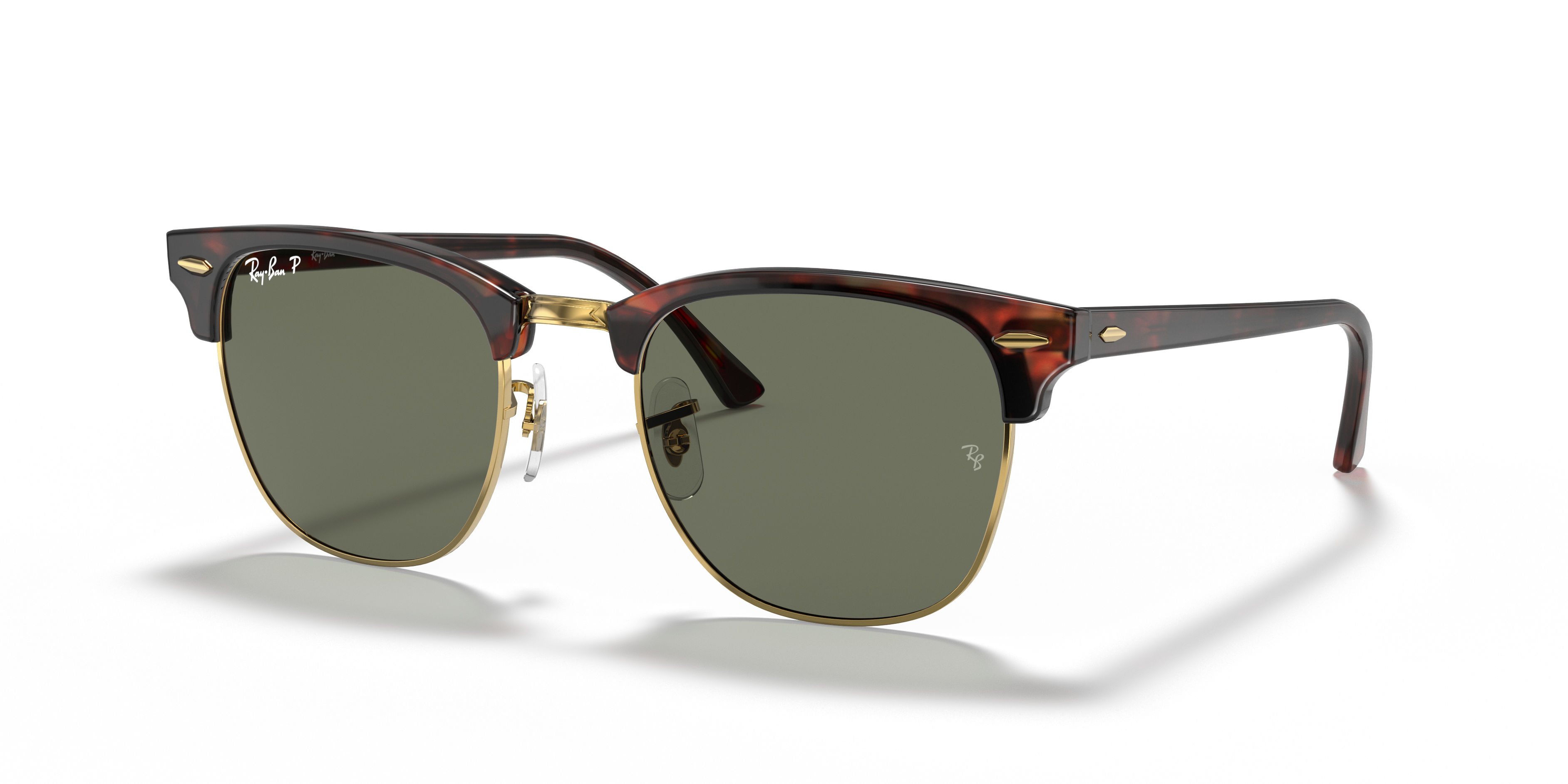 Ray-Ban Clubmaster Classic XL (55 - 19) with Green lenses and