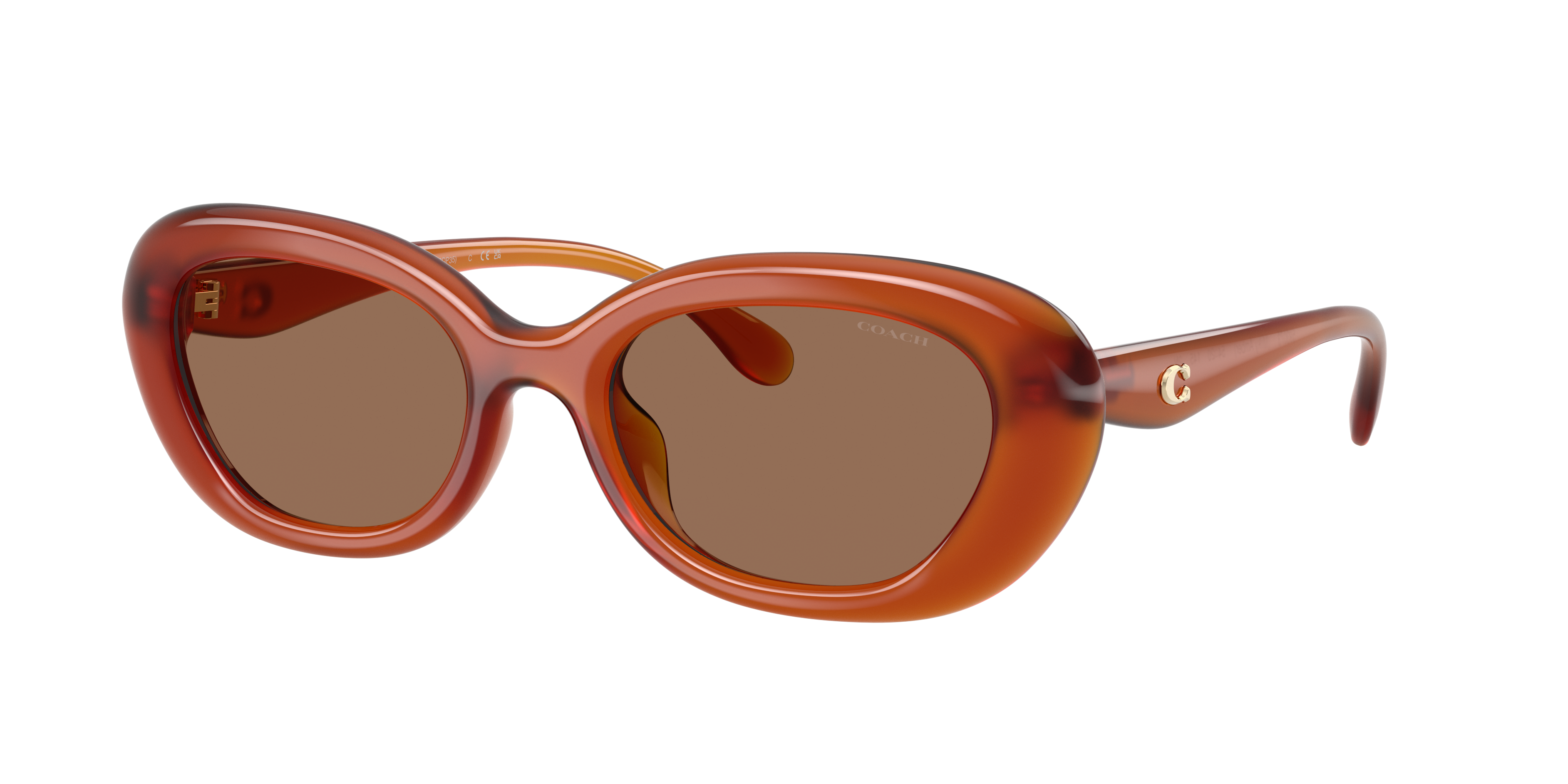 Coach Woman Sunglass CDP35 -  Frame color: Milky Amber, Lens color: Wine Solid