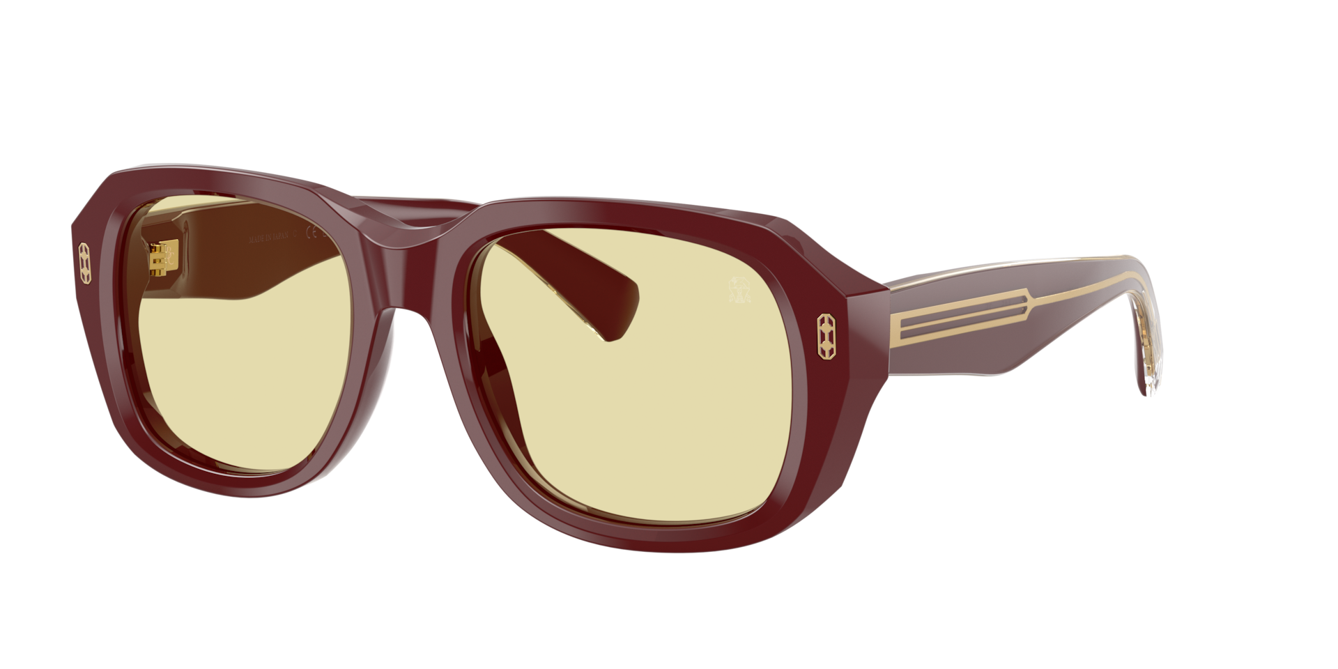 Brunello Cucinelli Femme Sunglass Demetra - Couleur du Monture Bordeaux Couleur de Lentille Camomilla 970 €