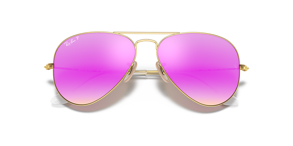 Ray-Ban Aviator Flash Lenses XL (58 - 14) with Violet lenses and