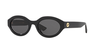 Gucci GG0341S M (56 - 17) with Grey lenses and Black frame