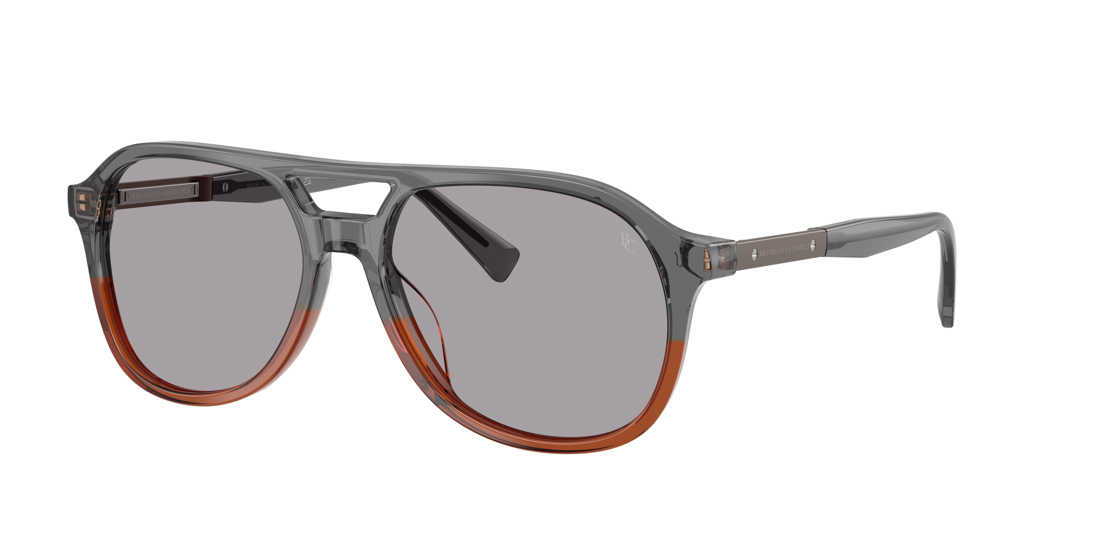 Brunello Cucinelli Man Sunglass BC4025S -  Frame color: Antracite/Castagno, Lens color: Argilla Polarized