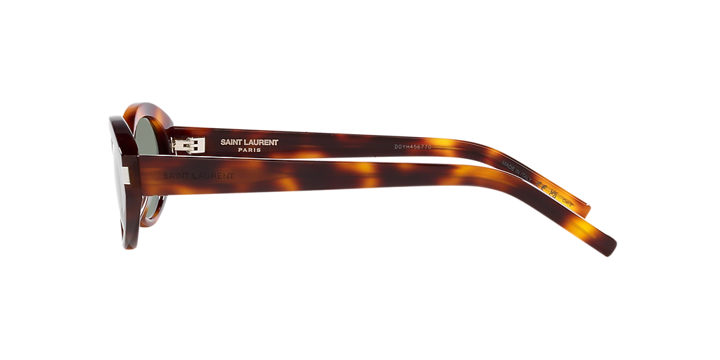 Saint Laurent SL 567 S (51 - 20) with Green lenses and Brown frame