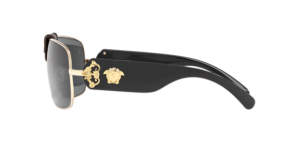 Versace VE2207Q XXL (0 - 138) with Grey lenses and Gold frame