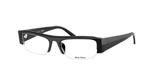 Besuchen Sonnenbrille Miu Miu MU B07S XS (51-17) mit Transparent glÄser und Schwarz gestell Besuchen Sonnenbrille Miu Miu MU B07S XS (51-17) mit Transparent glÄser und Schwarz gestell
