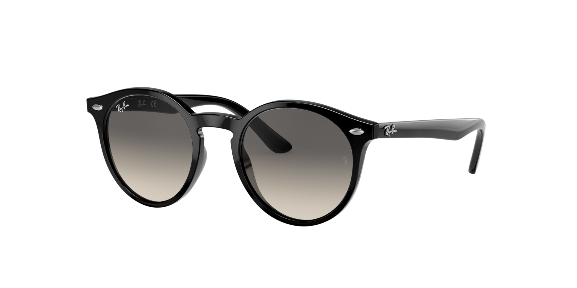 Ray-Ban Unisex Sunglass RB9064S Kids - Framekleur: Zwart, Lenskleur: Lichtgrijs/donkergrijs
