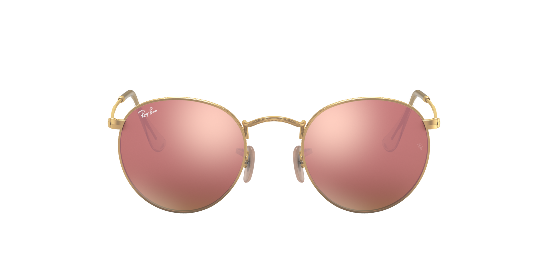 Ray-Ban Round Flash Lenses L (53 - 21) with Brown lenses and Gold