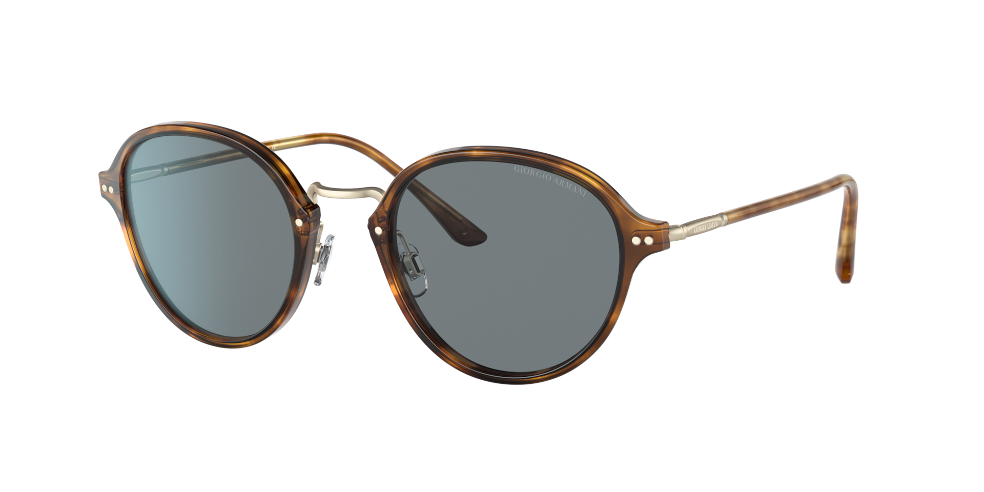 Giorgio Armani Homme Sunglass AR8139 - Couleur du Monture: Marron Écaille de tortue, Couleur de Lentille: Bleu