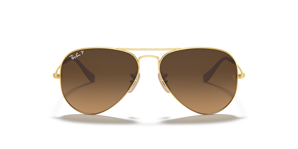 Ray-Ban Aviator Gradient XL (58 - 14) with Brown lenses and Gold