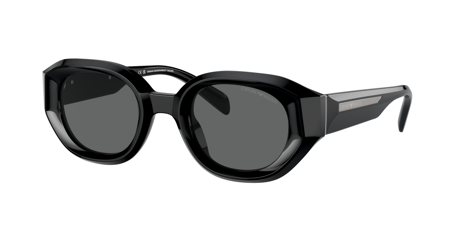 Emporio Armani Man Sunglass EA4230U -  Frame color: Shiny Black, Lens color: Dark Grey