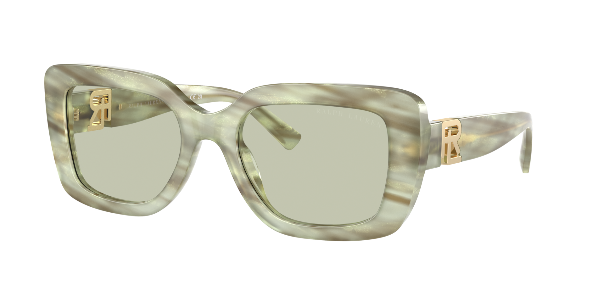 Ralph Lauren Femme Sunglass RL8217U The Nikki - Couleur du Monture: Vert huître, Couleur de Lentille: Vert clair