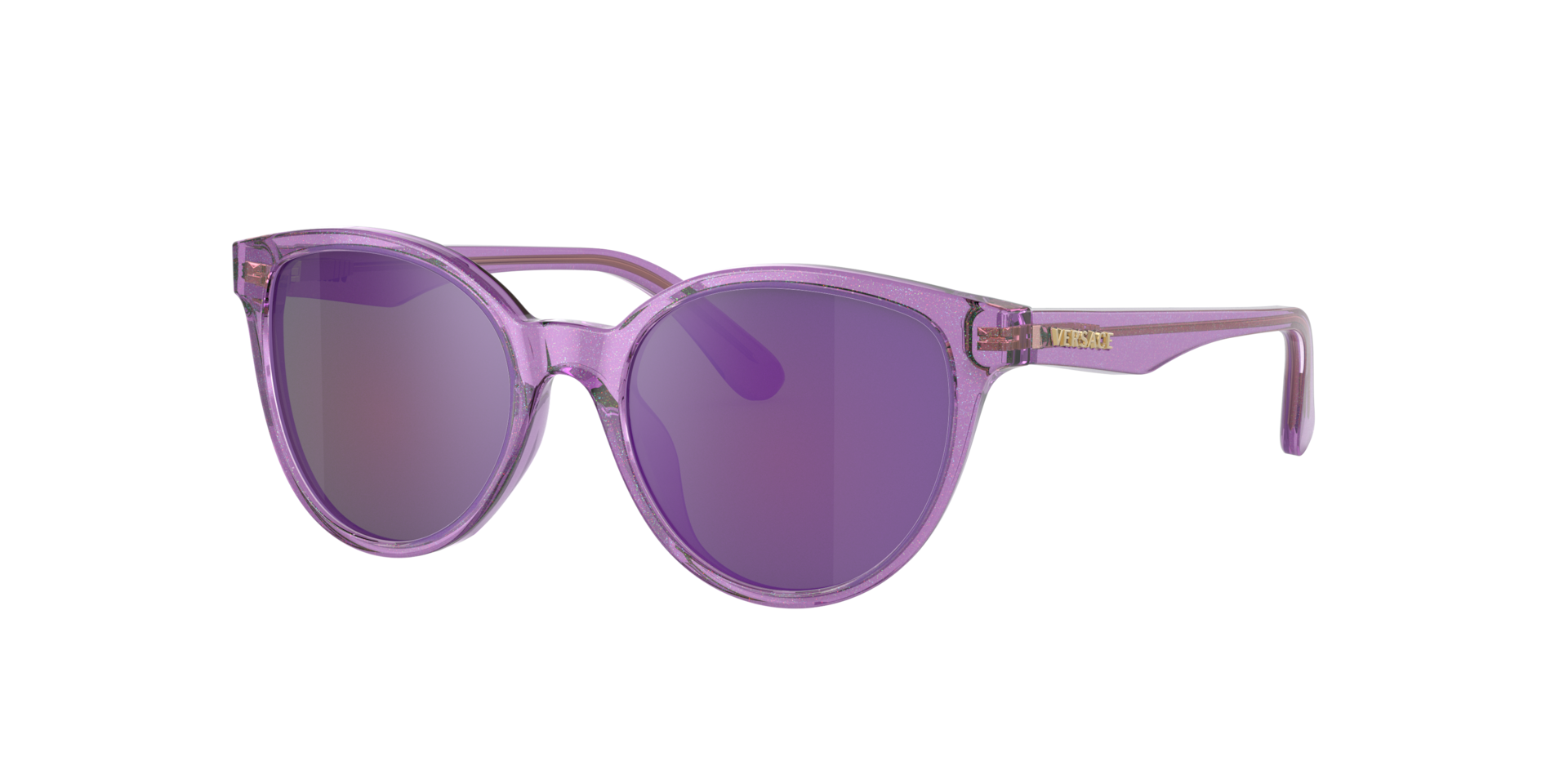 Versace Unisex Sunglass VK4427U Kids -  Frame color: Lilac Glitter, Lens color: Grey Mirror Violet