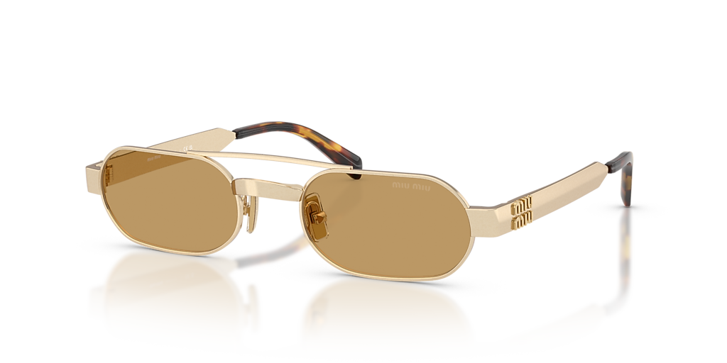 Miu Miu MU B52S L (52 - 21) with Brown lenses and Gold frame