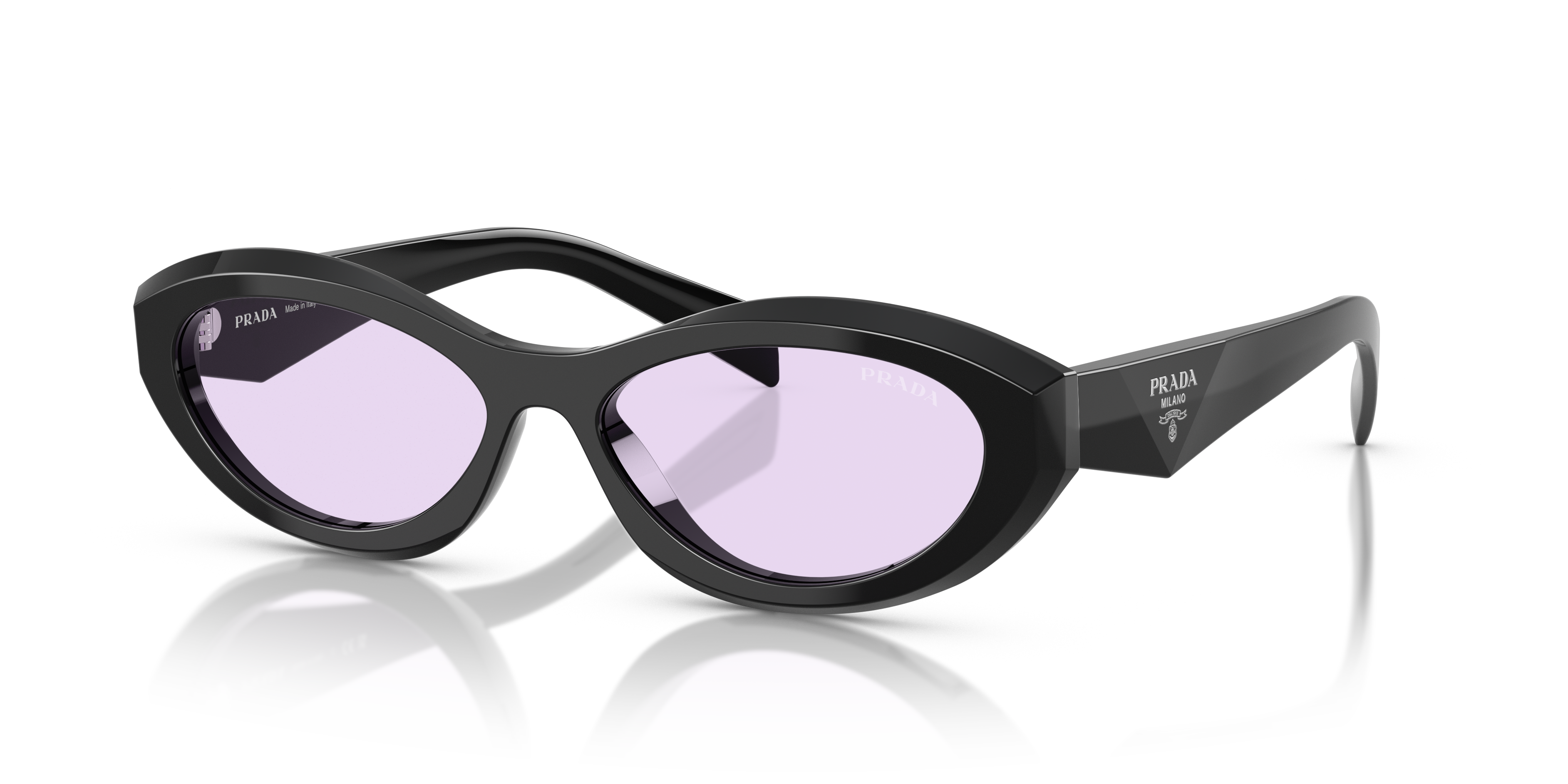 Prada PR 26ZSF L (56 - 15) with Violet lenses and Black frame