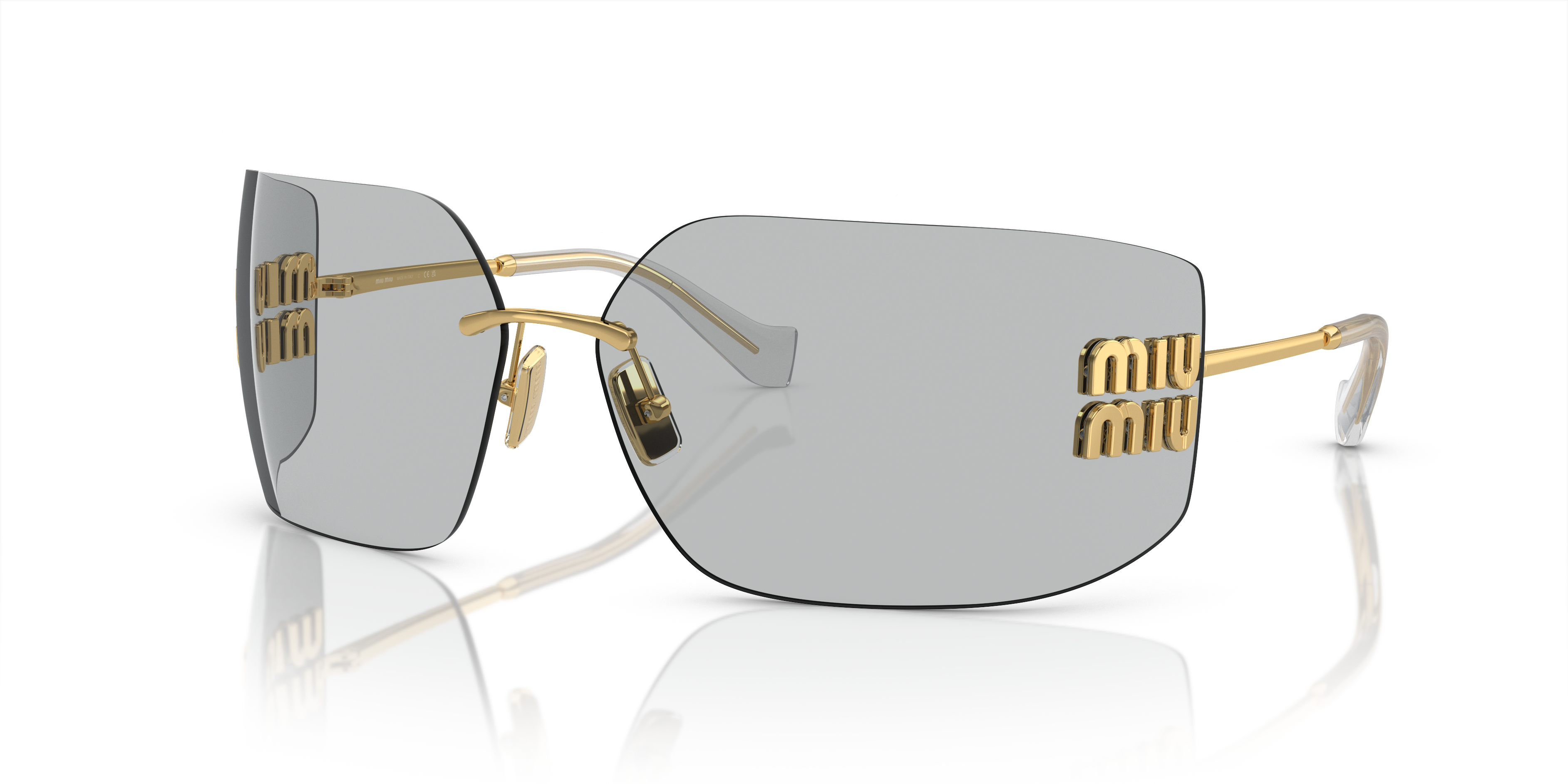muimuiページ Miu Miu MU 54YS L (80 - 14) with Grey lenses and Gold frame