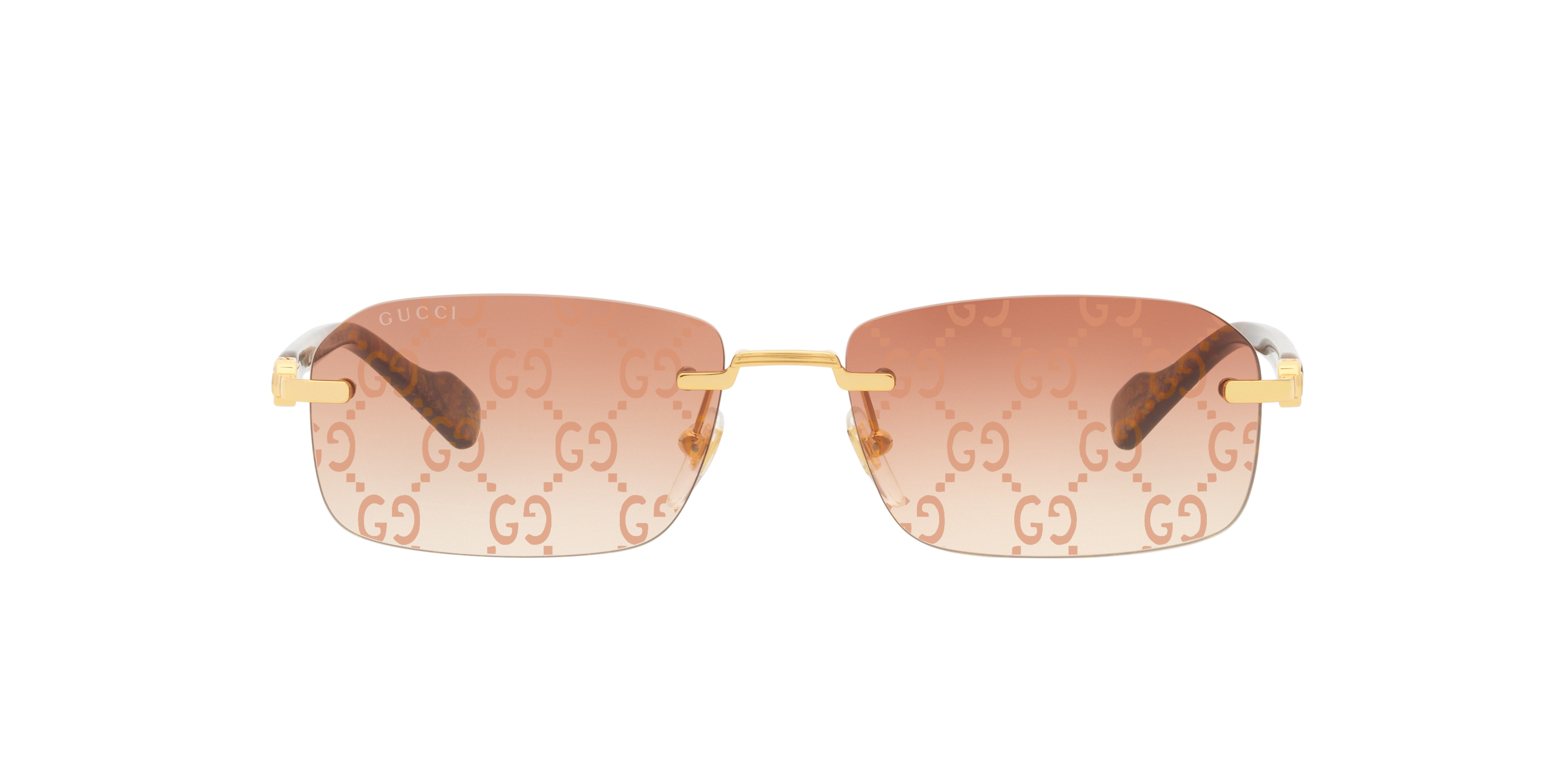 Gucci GG1221S M (56 - 16) with Red lenses and Gold frame