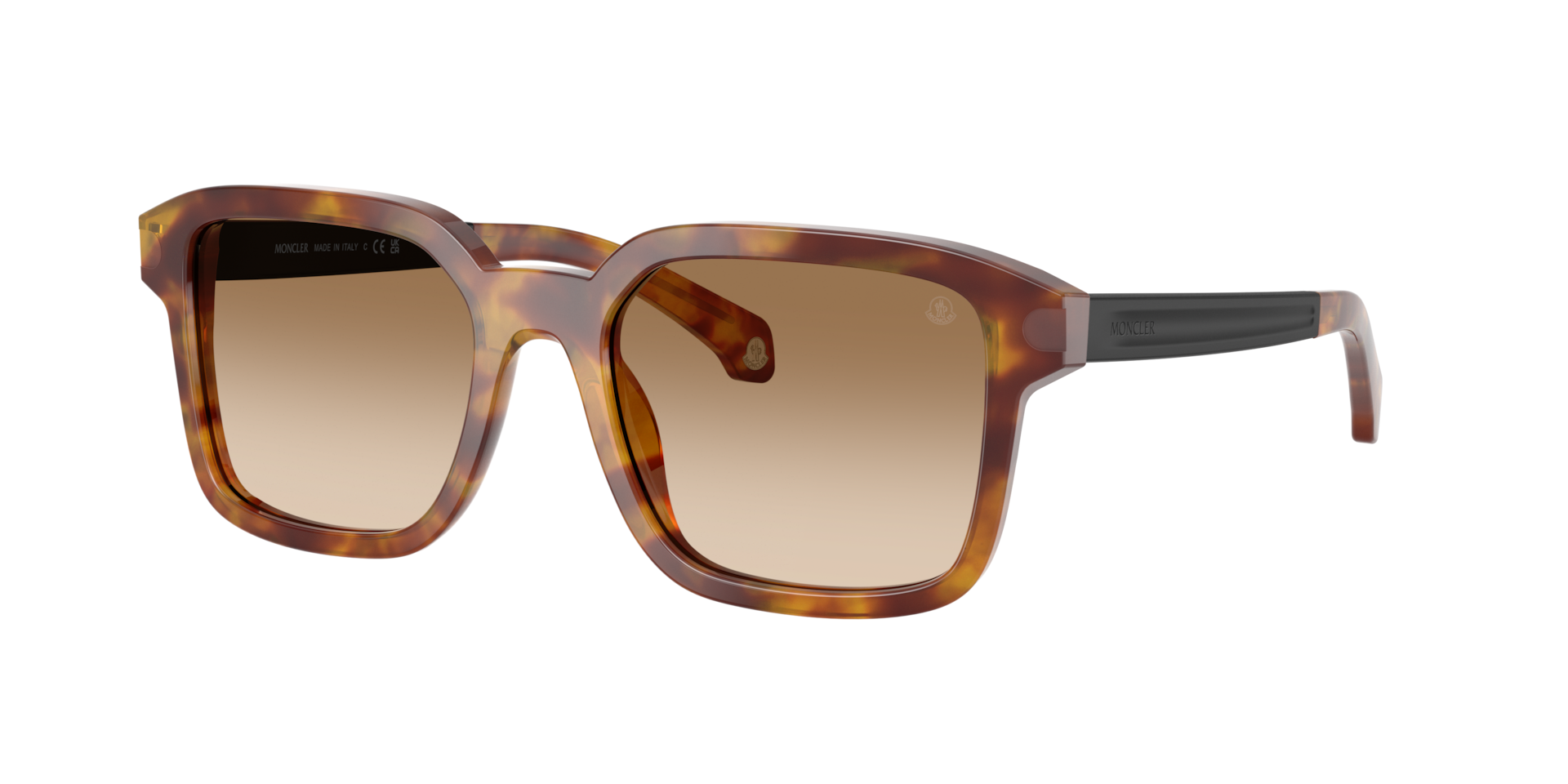 Moncler Unisex Sunglass Quaderna - Couleur du Monture Havana Miel Couleur de Lentille Marron dgrad Marron clair 550 €