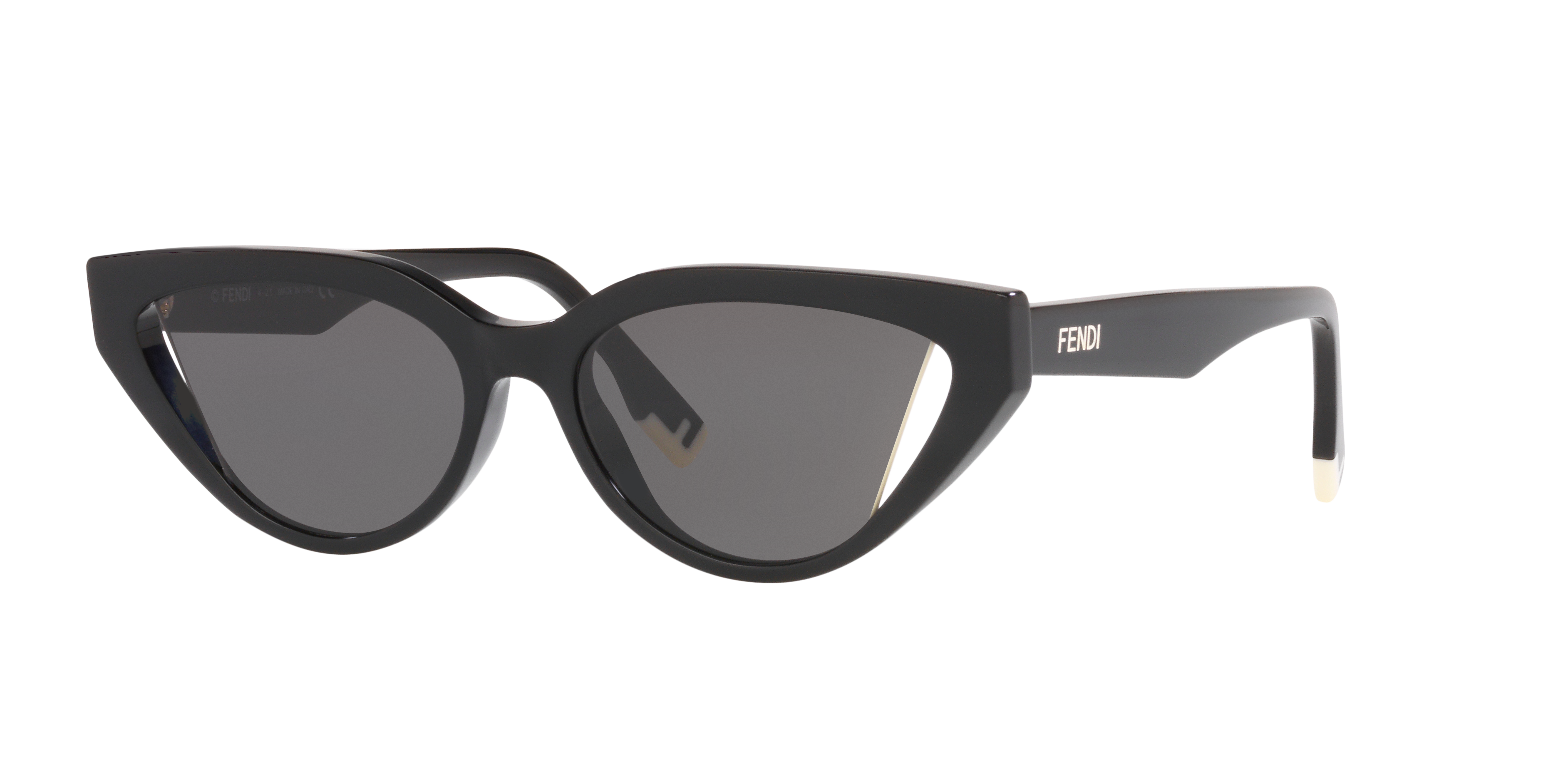 Fendi FE40009I XXS (36 - 16) with Grey lenses and Black frame