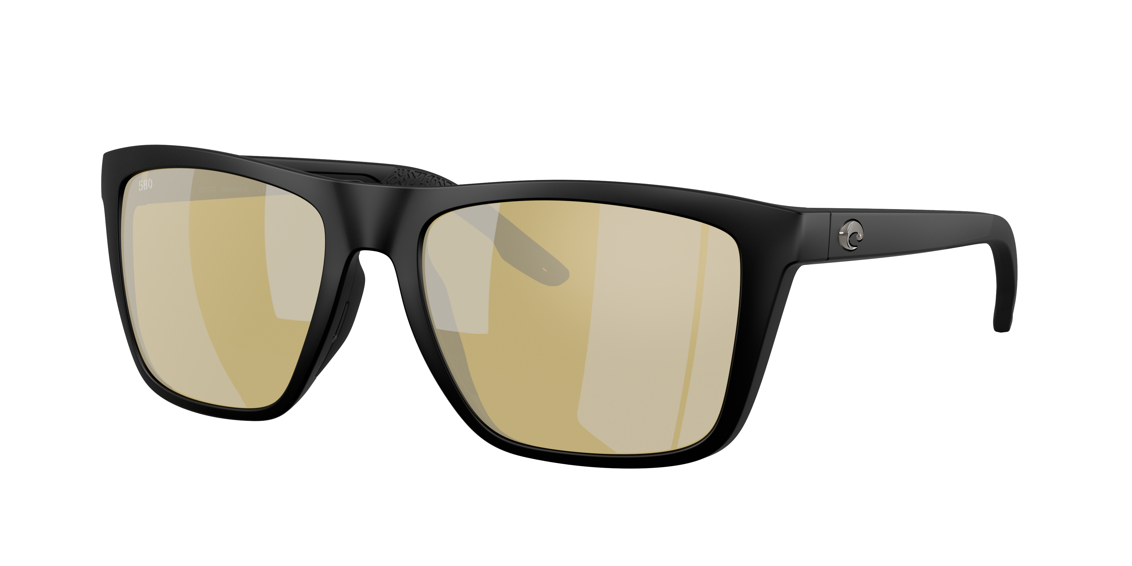 Costa Man Sunglass Mainsail XL -  Frame color: Matte Black, Lens color: Sunrise Silver Mirror