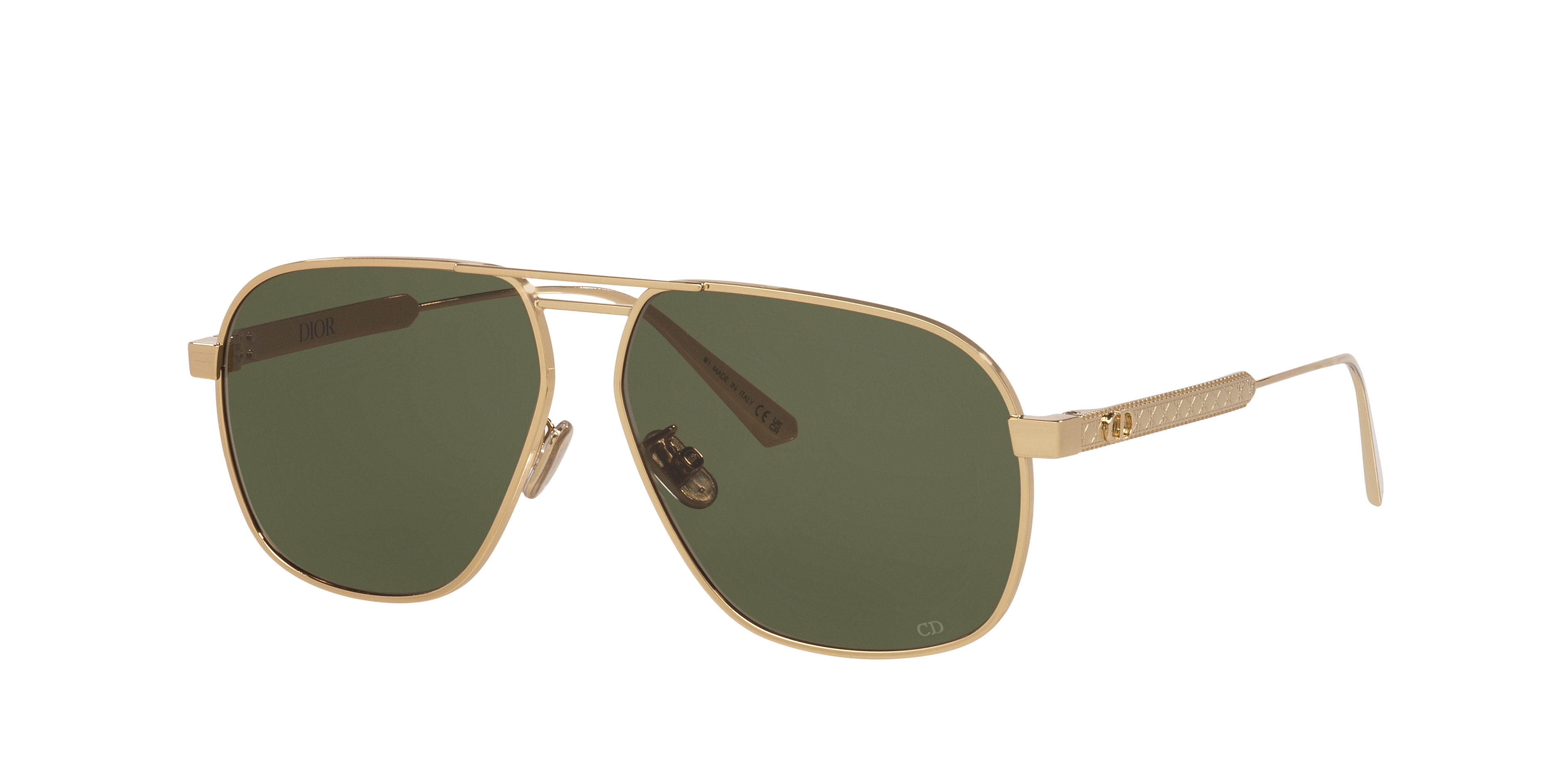 DIOR Woman Sunglass Diorcannage A3U -  Frame color: Gold, Lens color: Green