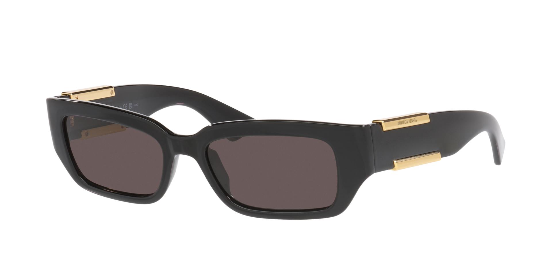 Bottega Veneta Unisex Sunglass BV1406S Frame color Black Lens color Grey