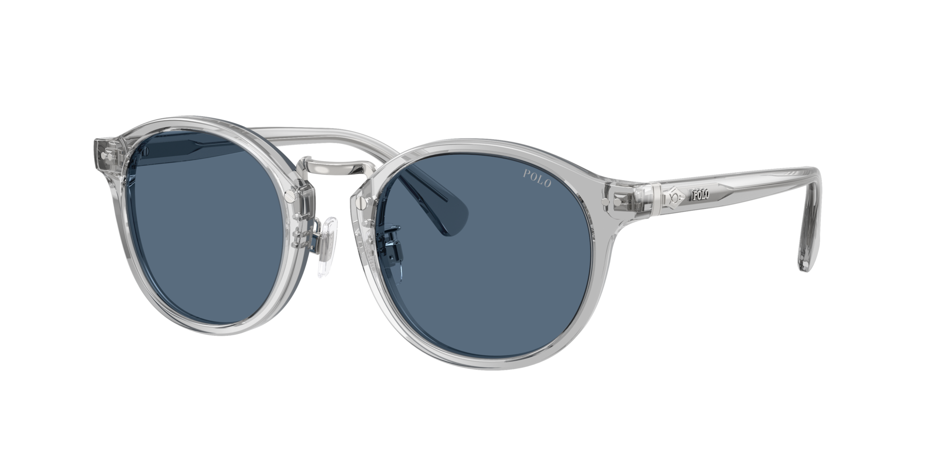 Polo Ralph Lauren Homme Sunglass PH4230 - Couleur du Monture: Transparent gris brillant, Couleur de Lentille: Bleu foncé