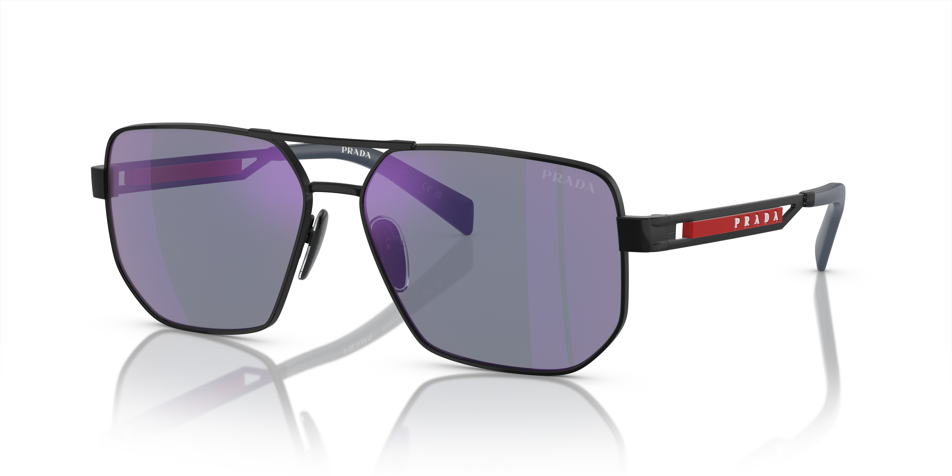 Prada Linea Rossa PS 51ZS XL (59 - 14) with Blue lenses and Black