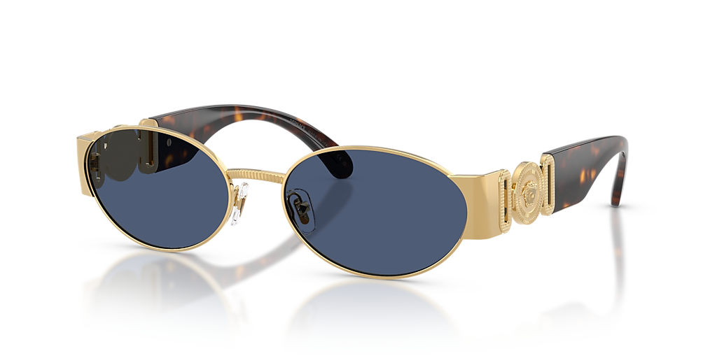 Versace VE2299 L (56 - 18) with Blue lenses and Gold frame
