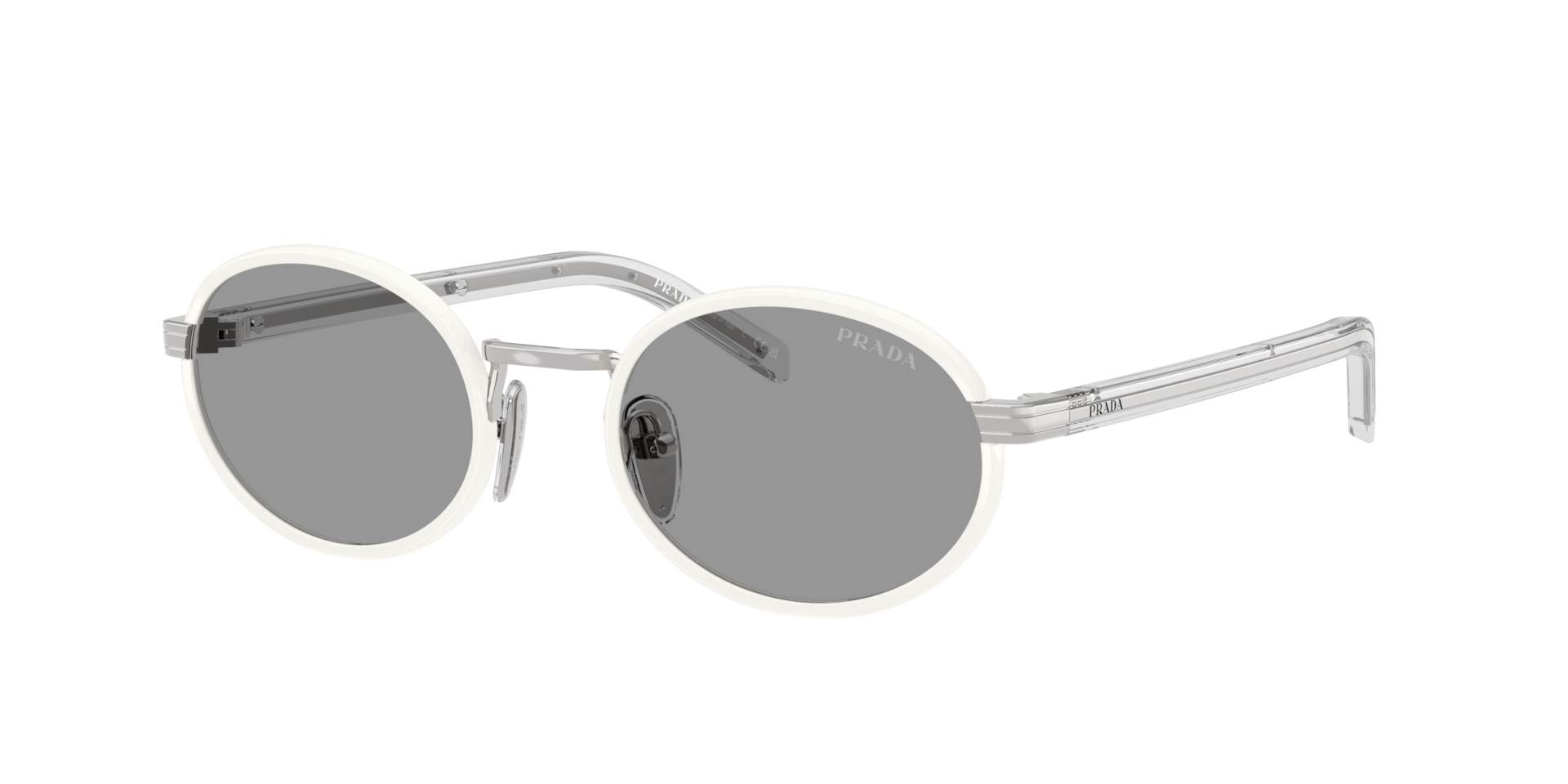 Prada Woman Sunglass PR B56S -  Frame color: Talc, Lens color: Grey