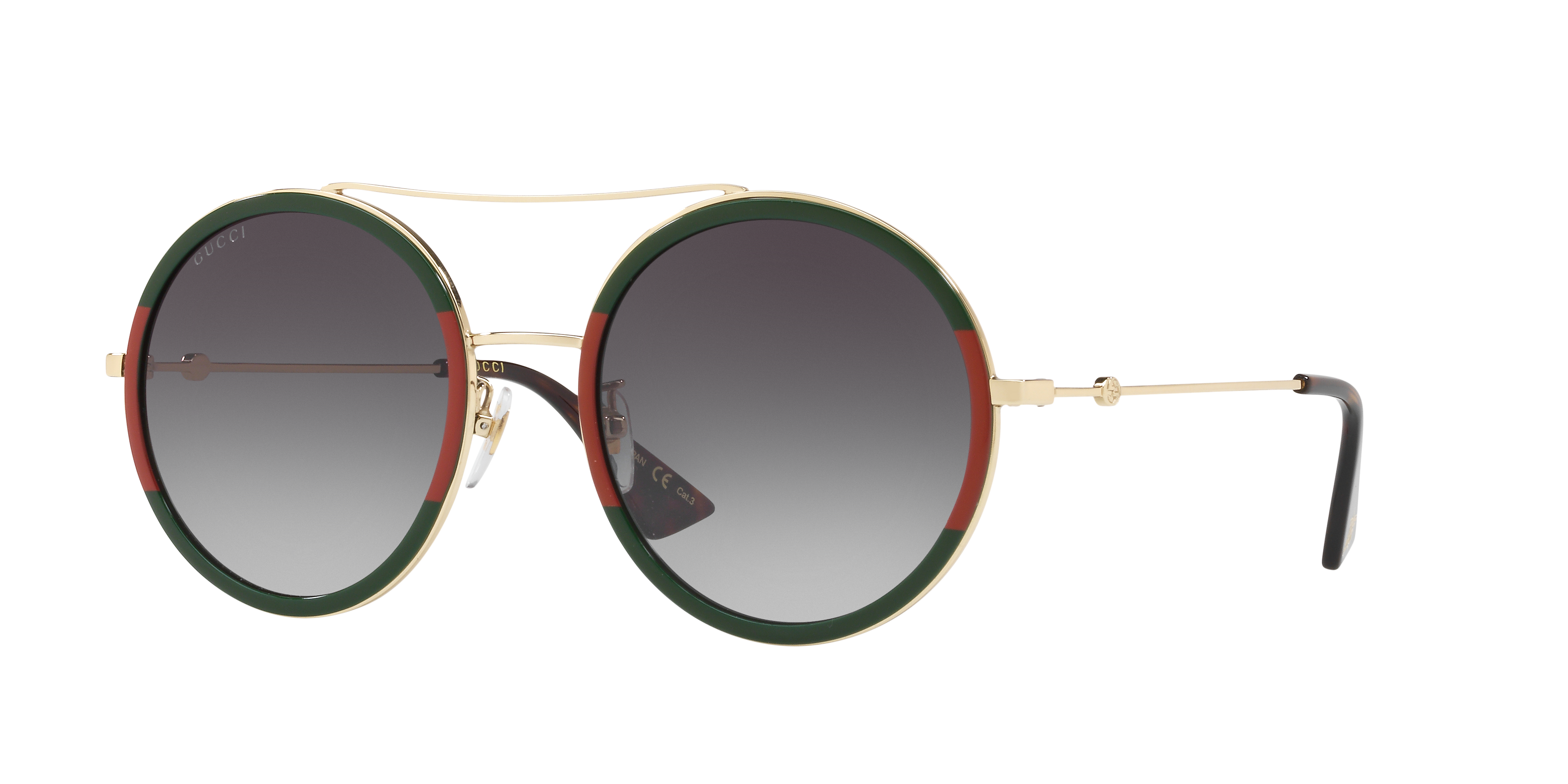 Gucci GG0061S XXS (56 - 22) with Green lenses and Tortoise frame