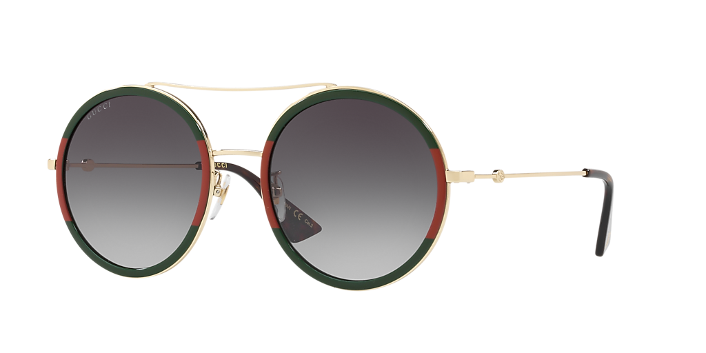 GUCCI gucci グッチ　サングラス　gg0061s アジアンフィット Gucci GG0061S XXS (56 - 22) with Green lenses and Tortoise frame