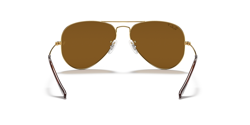 Ray-Ban Aviator Classic XXL (62 - 14) with Brown lenses and Gold