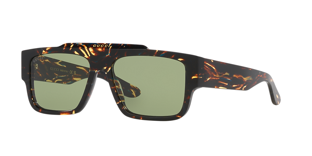 Gucci GG1460S M (56 - 16) with Green lenses and Tortoise frame