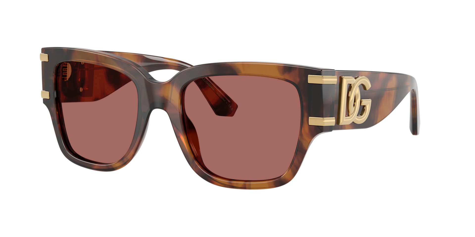 Dolce&Gabbana Frau Sunglass DG4563 - Rahmenfarbe: Havana Rot, Linsenfarbe: Dunkelviolett
