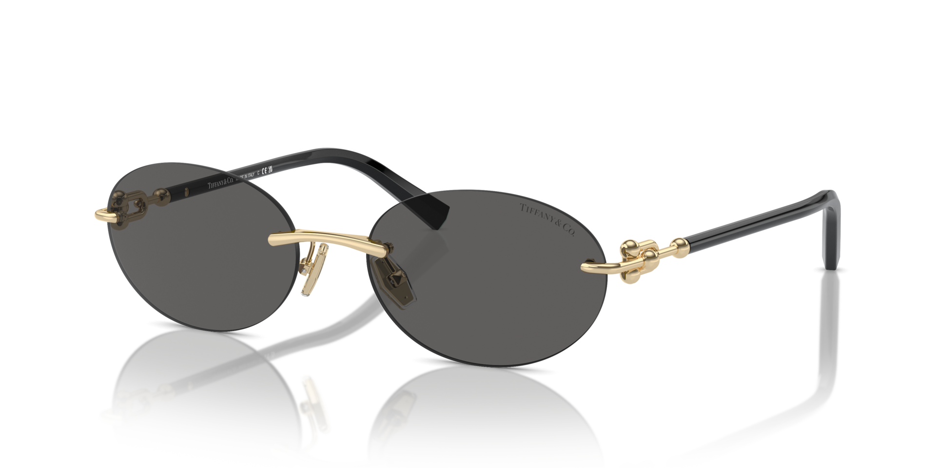Tiffany & Co. TF3104D L (56 - 18) with Grey lenses and Gold frame