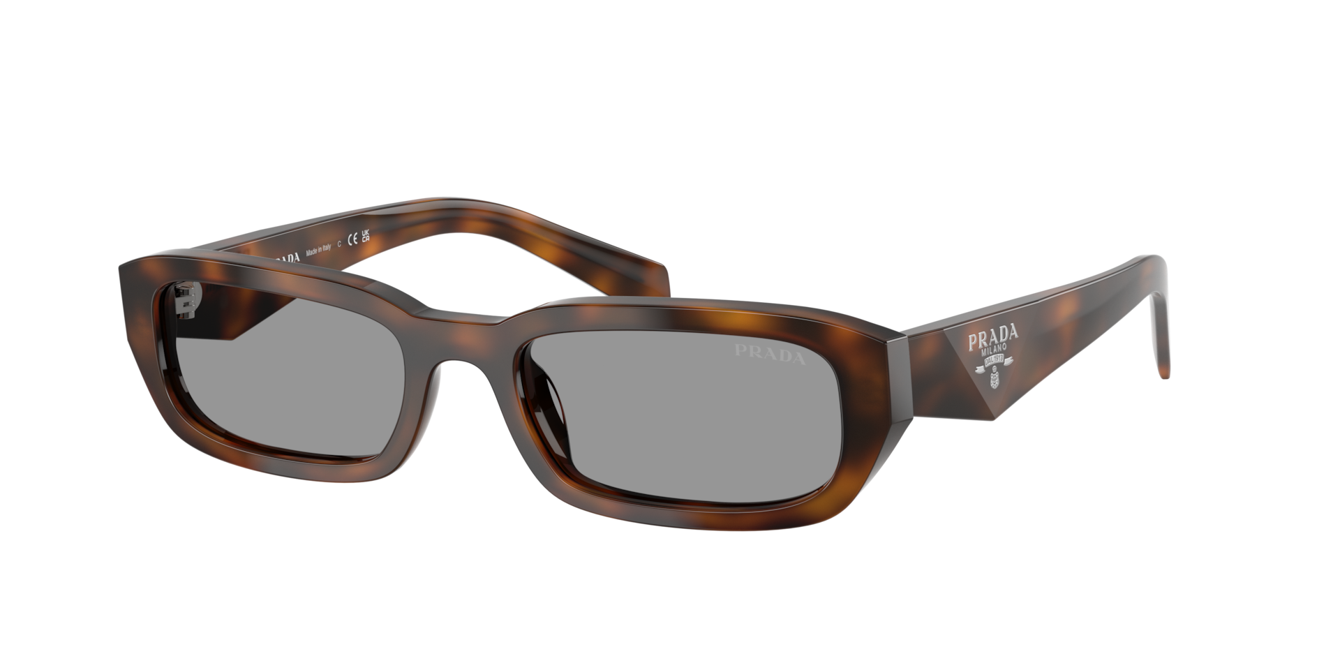 Prada Woman Sunglass PR B06S -  Frame color: Juniper Tortoise, Lens color: Grey