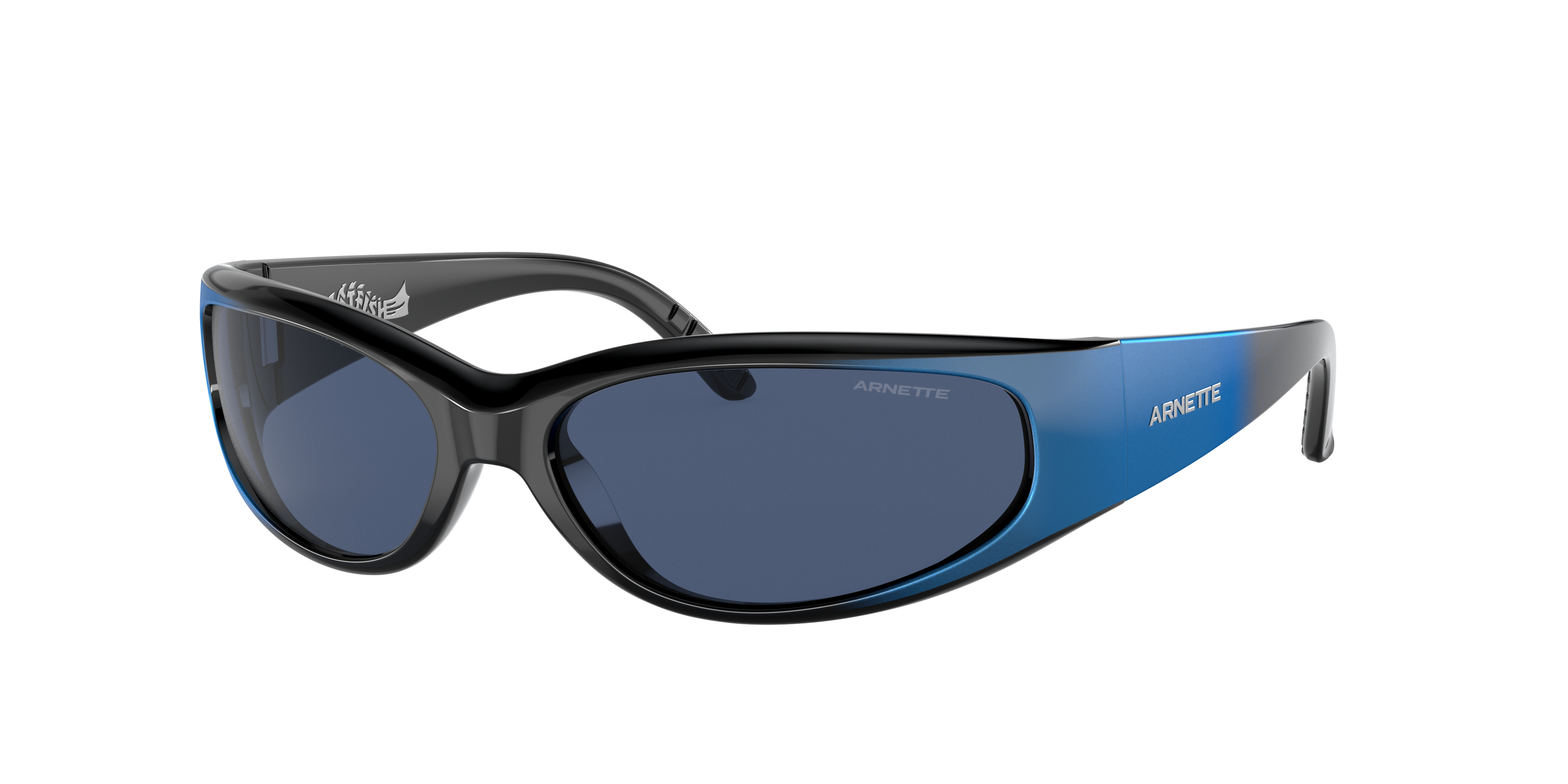 Arnette Unisex Sunglass Catfish -  Frame color: Black Gradiant Metal Blue, Lens color: Dark Blue