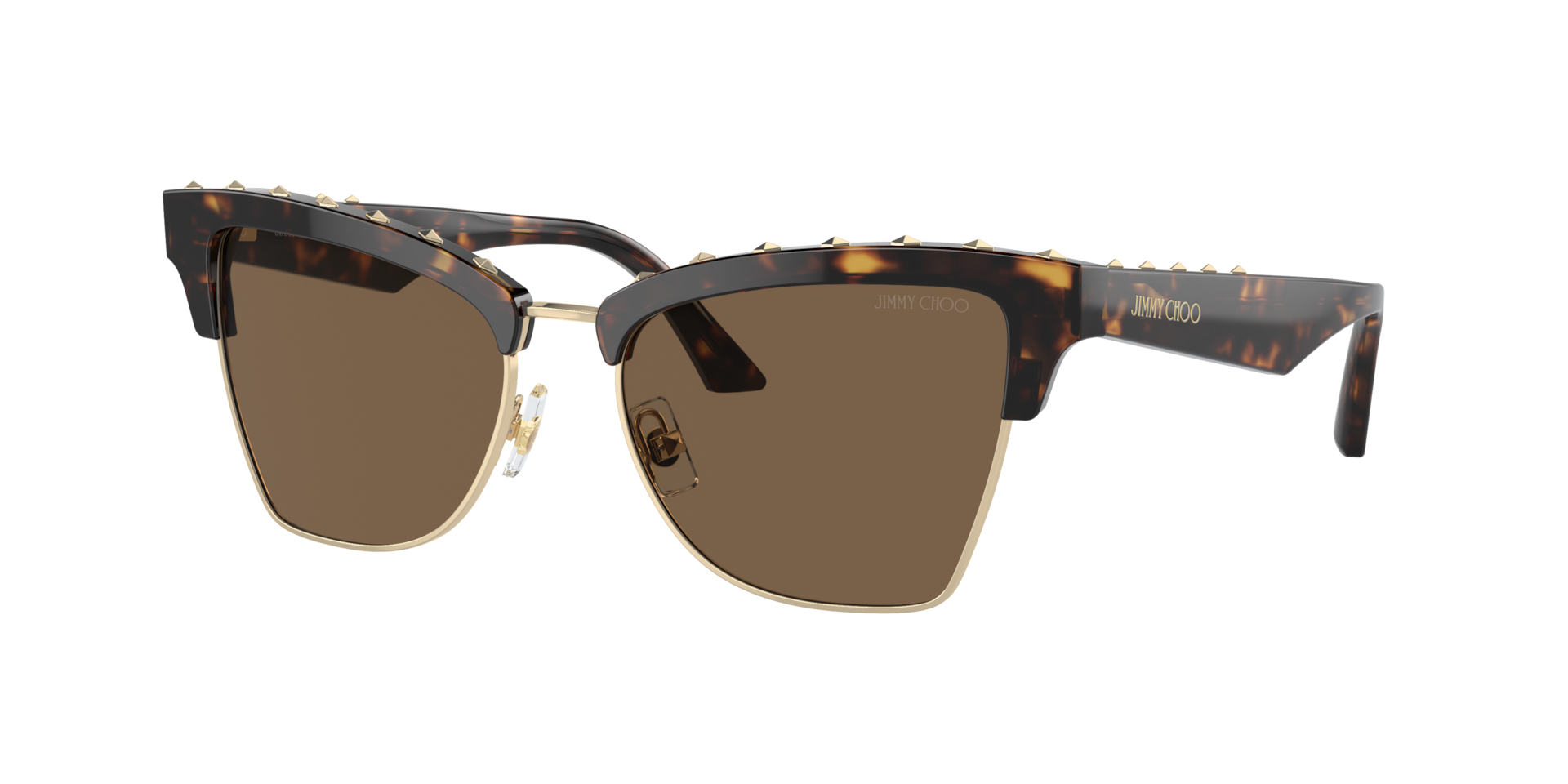 Jimmy Choo Mujer Marrón Oscuro Sunglass Jc5014 - Color Del Marco: Havana / Oro Pálido, Color De La Lente:
