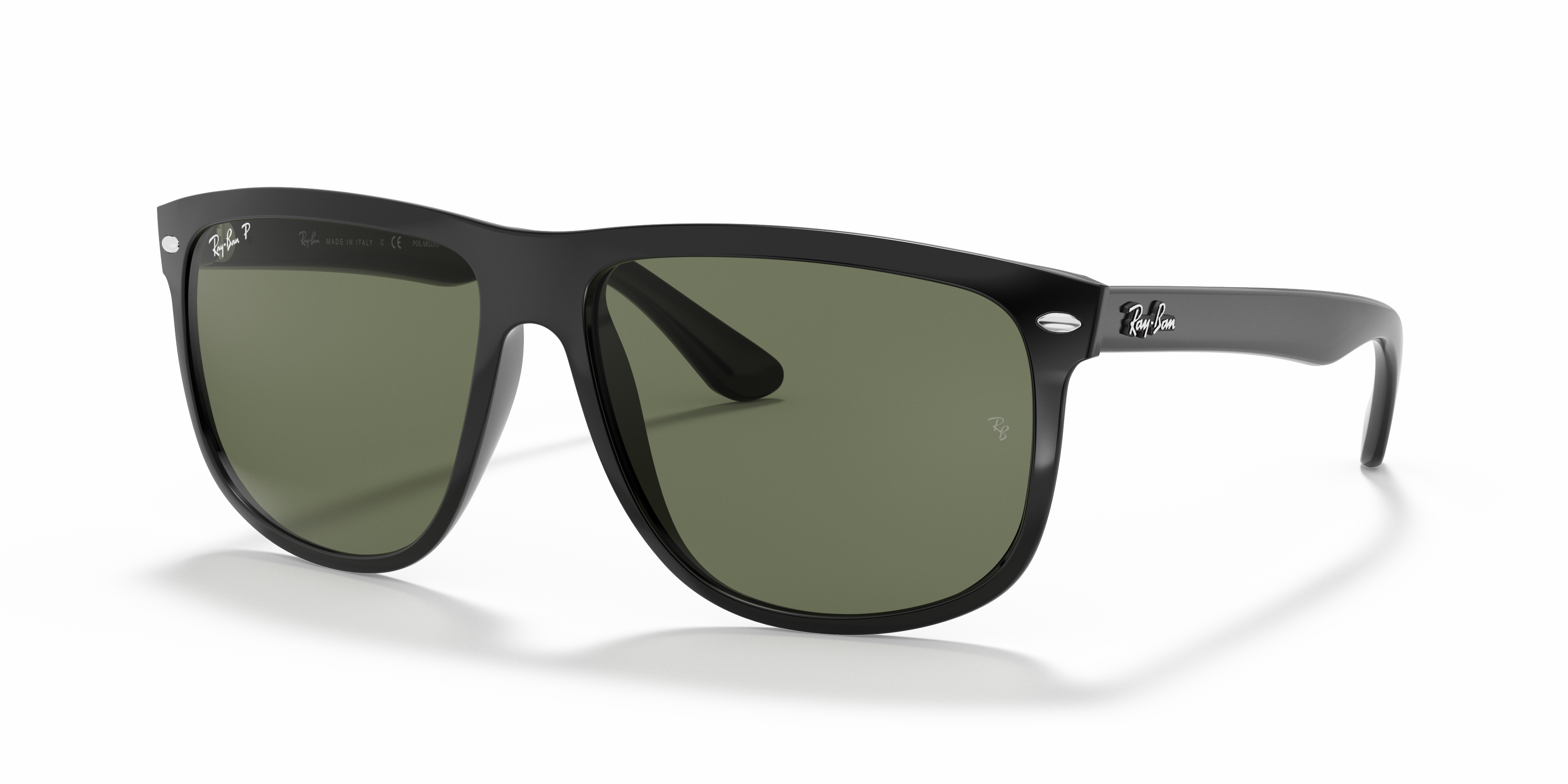 Ray-Ban Boyfriend L (60 - 15) with Green lenses and Black frame
