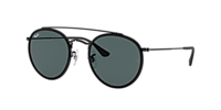 Ray-Ban Round Double Bridge M (51 - 22) with Green lenses and Gold