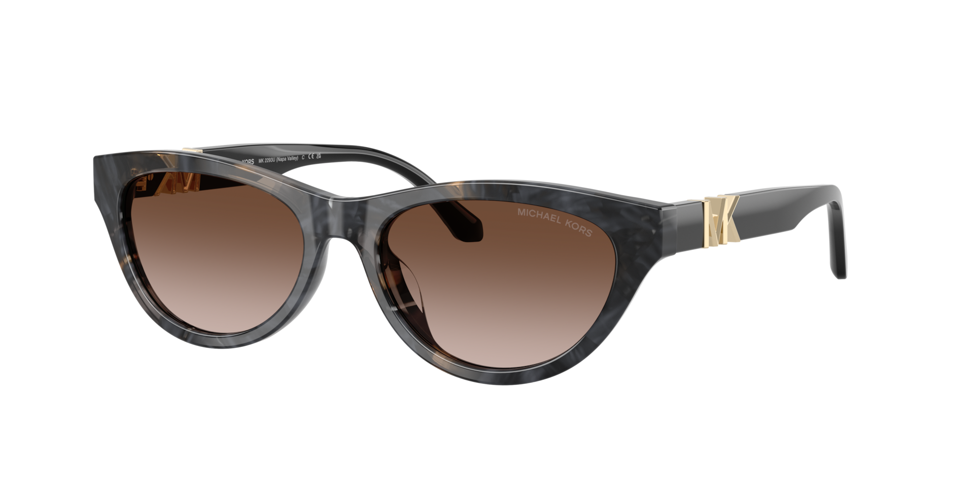 Michael Kors Femme Sunglass Napa Valley - Couleur du Monture: Black Camo Tortoise, Couleur de Lentille: Dégradé marron